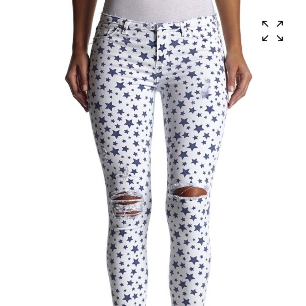 Hudson Krista Crop Star Print